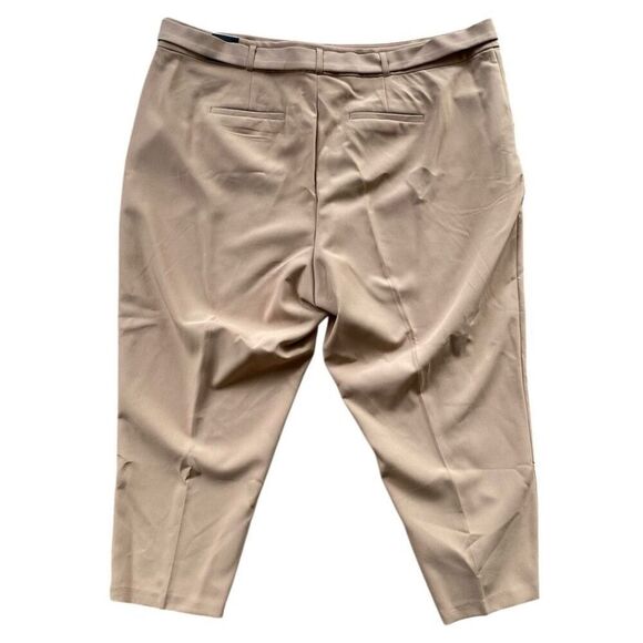 Torrid Tan Belted Tapered Leg Trouser Office Work Pants NWT Plus Size 26/3X - Picture 4 of 7